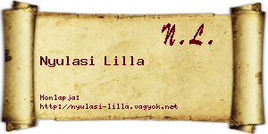 Nyulasi Lilla névjegykártya